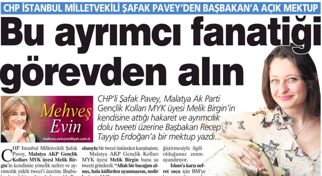 “BAŞBAKANA AÇIK MEKTUP; Ayrımcı Fanatiği Görevden Alın “